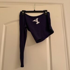 Yale One Sleeve Crop Top